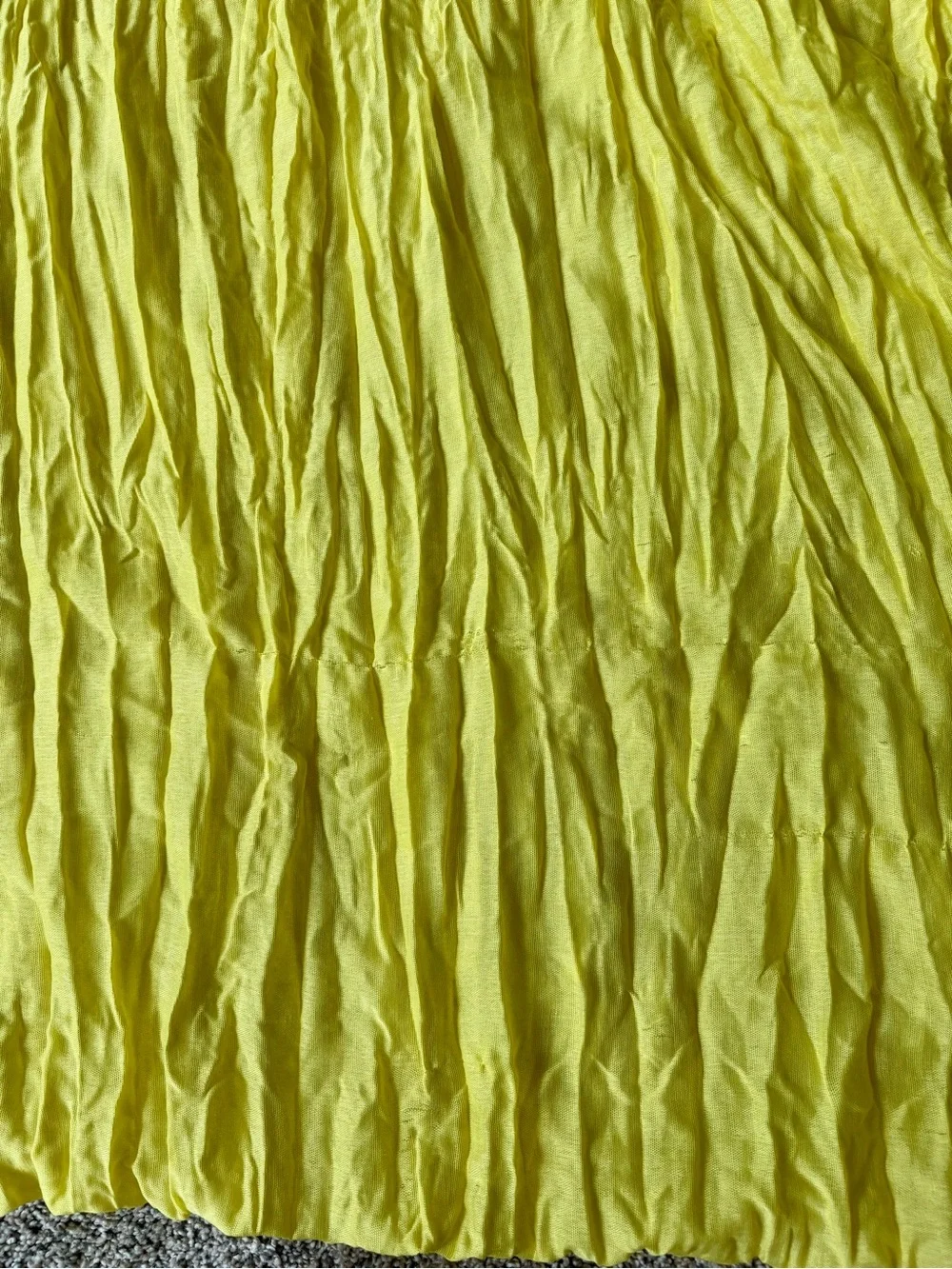 Yellow Crinkled Ling Scarf